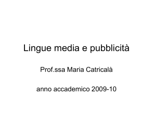 Lingue media e pubblicità