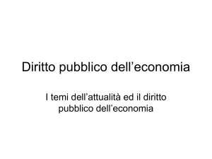Introduzione al diritto pubblico dell`economia