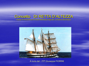 Concetto DI RETTA D`ALTEZZA Impiego del Sestante per la misura