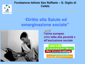 Diritto alla Salute ed emarginazione sociale