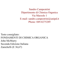 Presentazione di PowerPoint - Dipartimento di Scienze Chimiche