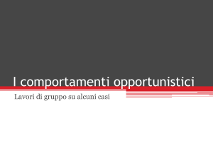 I comportamenti opportunistici