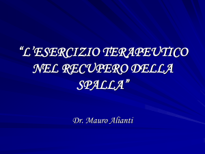l`esercizio terapeutico nel recupero della spalla