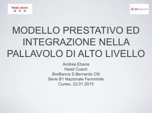 modello prestativo ed integrazione nella pallavolo