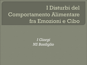 Disturbi alimentari - Università degli studi di Pavia