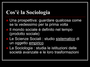 La società moderna - Dipartimento di Scienze Umane per la