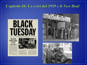 Capitolo 10: La crisi del 1929 e il New Deal