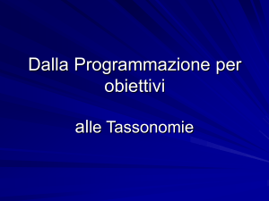 Dalla Programmazione per obiettivi