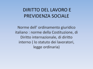 diritto del lavoro e previdenza sociale