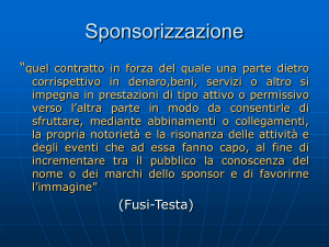 Contratti di sponsorizzazione