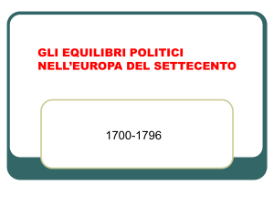 20. Gli equilibri politici nel Settecento