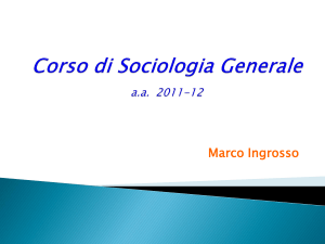 Corso di Sociologia Generale on line 2008
