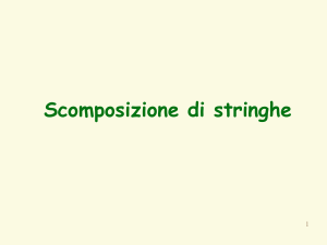 Scomposizione di stringhe