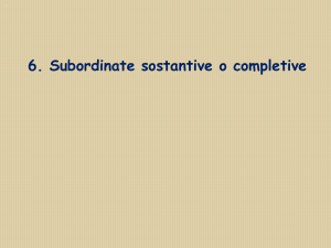 Le subordinate sostantive