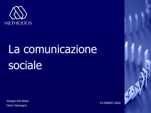 I soggetti pubblici Gli attori della comunicazione sociale