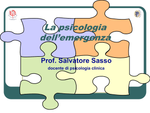 Lezione 20. La psicologia delle emergenze