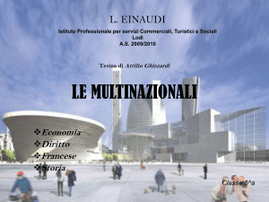 le multinazionali - Istituto Einaudi Lodi