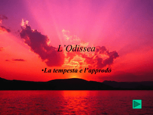 "Tempesta e approdo" dall`Odissea di Omero