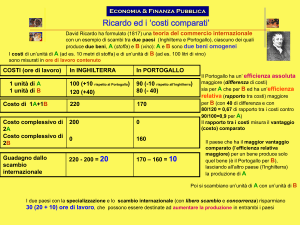 Ricardo ed i `costi comparati`