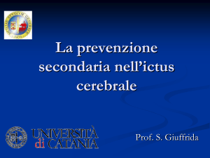 La prevenzione secondaria nell`ictus cerebrale