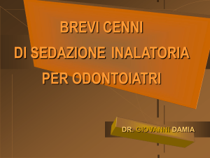la sedazione con protossidod`azoto e ossigeno