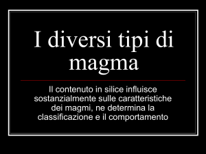 I diversi tipi di magma