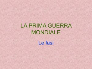 La prima guerra mondiale: le fasi