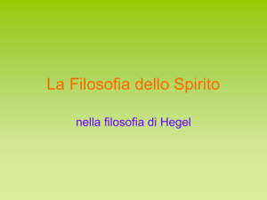 La filosofia dello spirito in Hegel