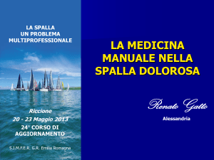 La manipolazione manuale nella spalla dolorosa