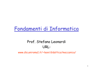 Problemi informatici e Struttura di un Elaboratore