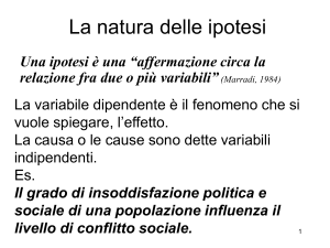 il metodo comparato - Dipartimento di Scienze sociali e politiche