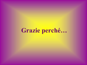 Grazie perchè.