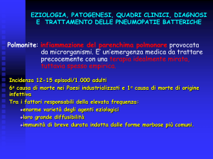 EZIOLOGIA, PATOGENESI, QUADRI CLINICI, DIAGNOSI E