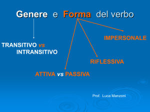 Forma e genere del verbo