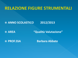 PROF.SSA Barbara Abbate ATTIVITA` SVOLTE as 2012