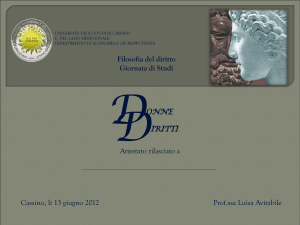 Diapositiva 1 - Università degli Studi di Cassino