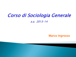Corso di Sociologia Generale on line 2008