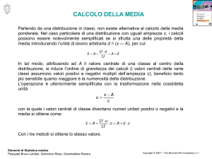calcolo della media