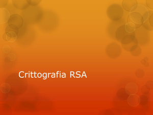 Crittografia RSA - Alberto Ferrari