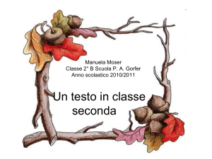 Un testo in classe seconda