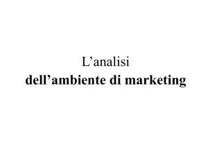 L`analisi dell`ambiente di marketing - Digilander
