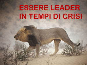 ESSERE LEADER IN MOMENTI DI CRISI