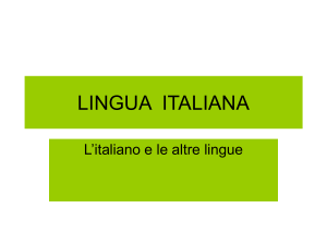 LINGUA ITALIANA