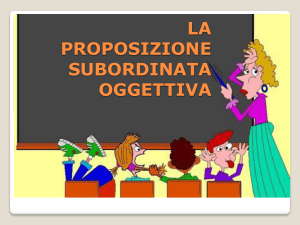 la proposizione subordinata oggettiva