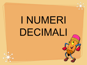 i numeri decimali