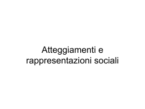 Atteggiamenti e rappresentazioni sociali