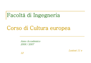Lezioni 11 e 12 - Progetto Nord-Sud