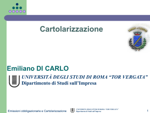 Diapositiva 1 - Facoltà di Economia - Università degli Studi di Roma