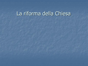 La riforma della Chiesa - Sezione di Storia del diritto medievale e