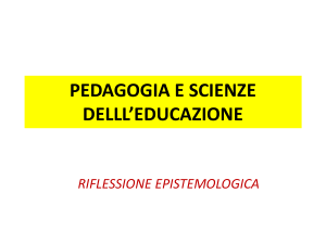 PEDAGOGIA E SCIENZE DELLL`EDUCAZIONE